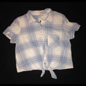 Cropped button down shirt